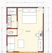 le 4 personne est 3m plus large