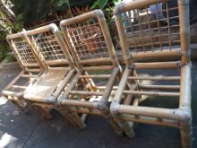 Réparation de 4 chaises en bamboo