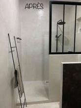 Réalisation SDB et douche en béton ciré