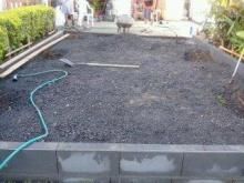 Préparation pour la dalle en béton