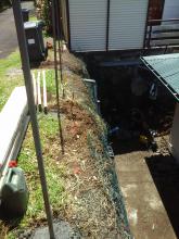 Pose du grillage et mise en place tige d'ancrage