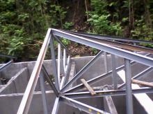 Réalisation charpente métallique 4 pente.